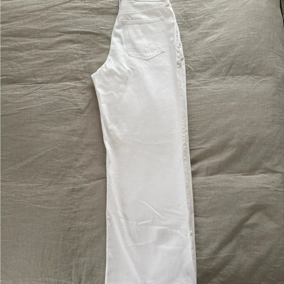 Abercrombie & Fitch Cream Wide Leg Jeans - Picture 4 of 6